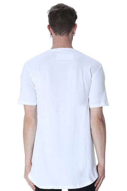 Premium Bio-Washed Longline T-Shirt with Curved Hem