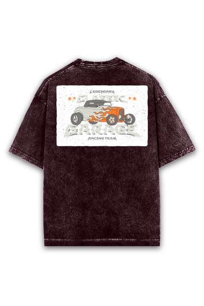 Regular Fit Acid-Washed Cotton T-Shirt – Super Combed & Pre-Shrunk with Derby Ribbed Hem & Cuffs