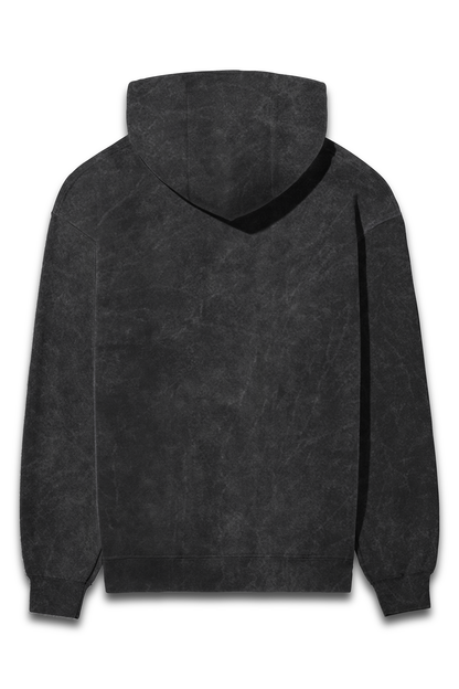 Acid-Washed Cotton Hooded Sweatshirt – Super Combed, Pre-Shrunk & Bio-Washed with Derby Ribbed Hem & Cuffs