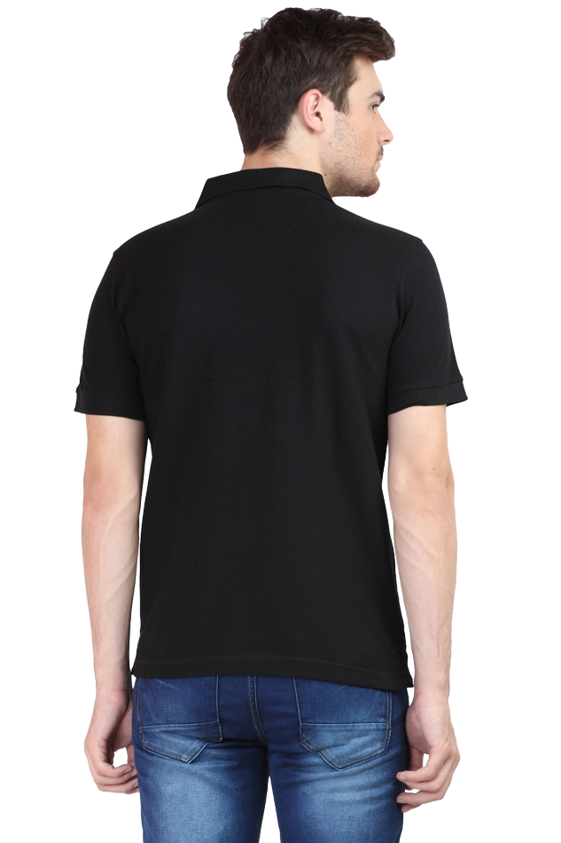 Premium Custom Polo T-Shirts Cotton, Regular Fit Half Sleeves Black