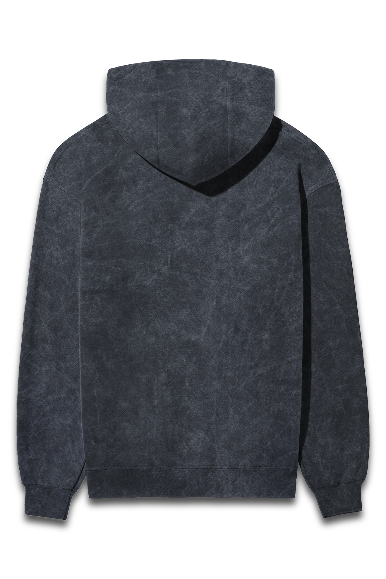 Acid-Washed Cotton Hooded Sweatshirt – Super Combed, Pre-Shrunk & Bio-Washed with Derby Ribbed Hem & Cuffs