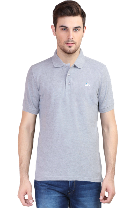 Premium Custom Polo T-Shirts Cotton, Regular Fit Half Sleeves Gray